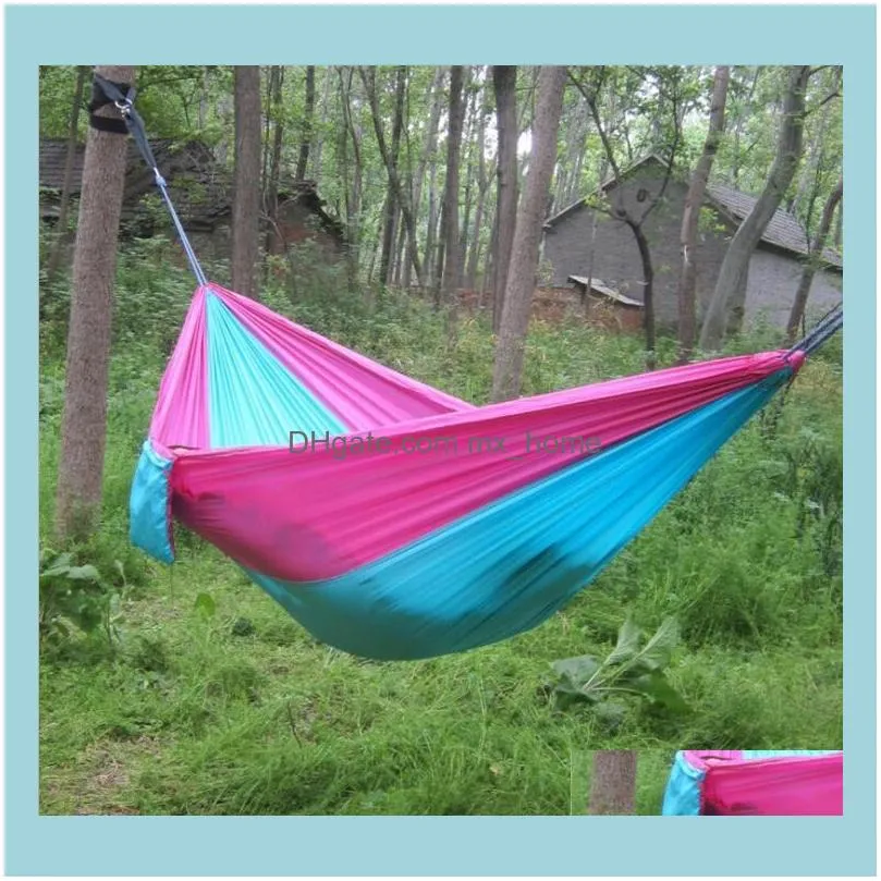 Hammock Parachute Double Lightweight Nylon Hammock Adult Camping Outdoor Travel Hammocks Survival Garden Swing Hunting Sleeping Bed