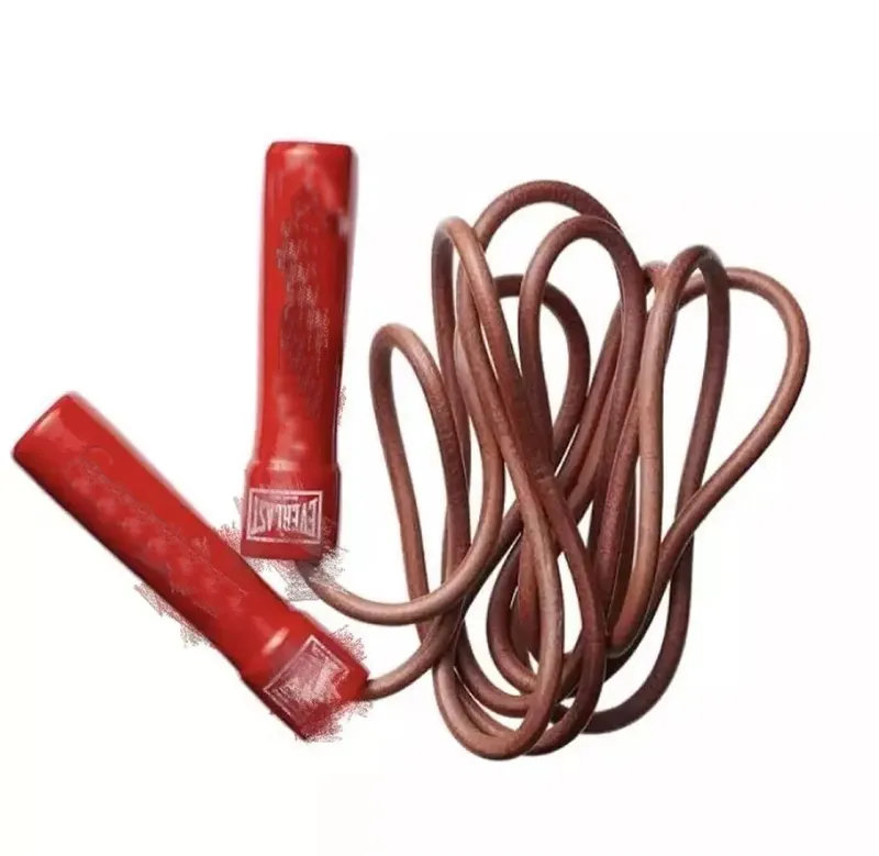 High Quality Red Leather Boxing Skipping Rope For School Aerobic