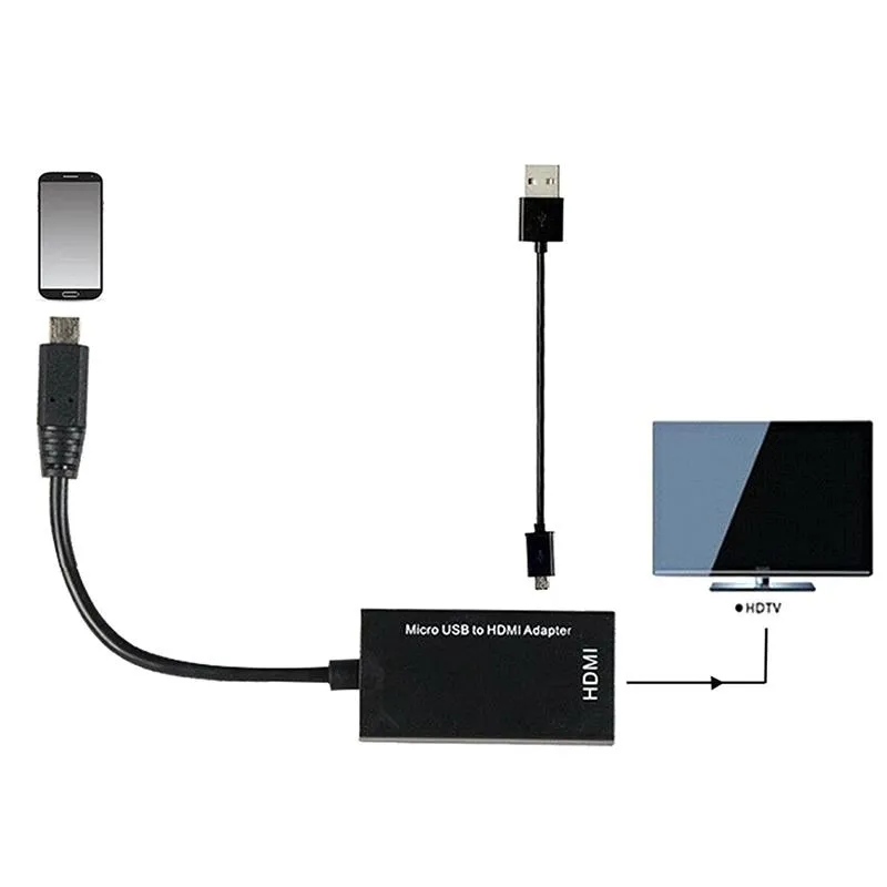 Câble adaptateur Micro USB 2.0 vers HDTV TV HD pour téléphone portable