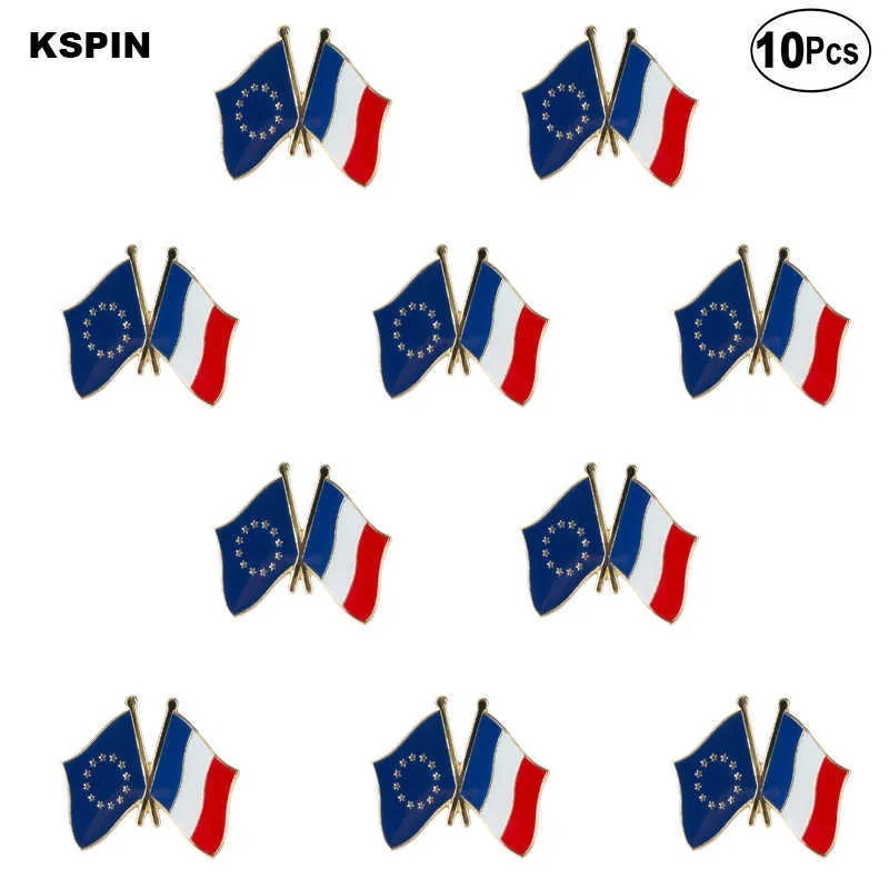 EU Frankreich Anstecknadel Flagge Abzeichen Brosche Pins Abzeichen 10 Stück viel
