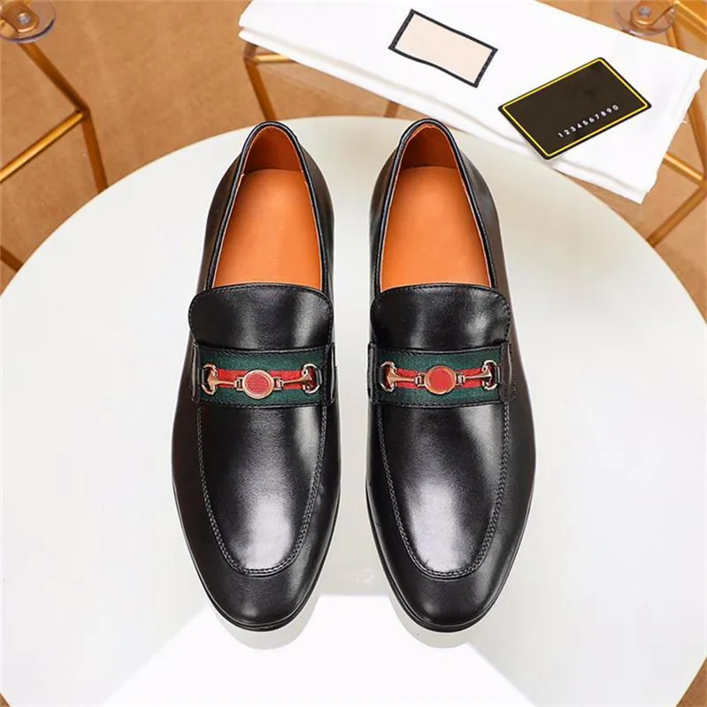 2021 Luxury Newest Mules Men Genuine Leather Shoes Metal Chain Princetown Casual Wedding Party Loafers Leathers Stylist Gentleman Shoe Size 38-44