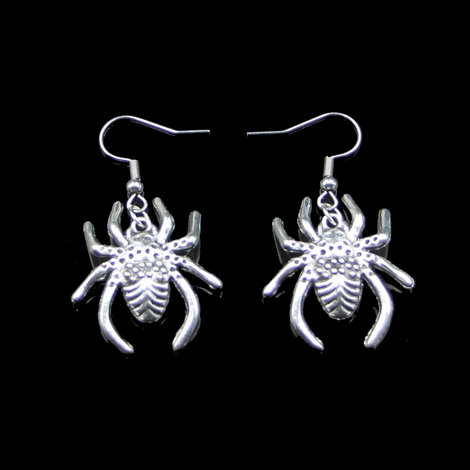 Nouvelle Mode À La Main 28 * 25mm Araignée Arachnique Boucles D'oreilles En Acier Inoxydable Crochet D'oreille Rétro Petit Objet Bijoux Conception Simple Pour Femmes Fille Cadeaux