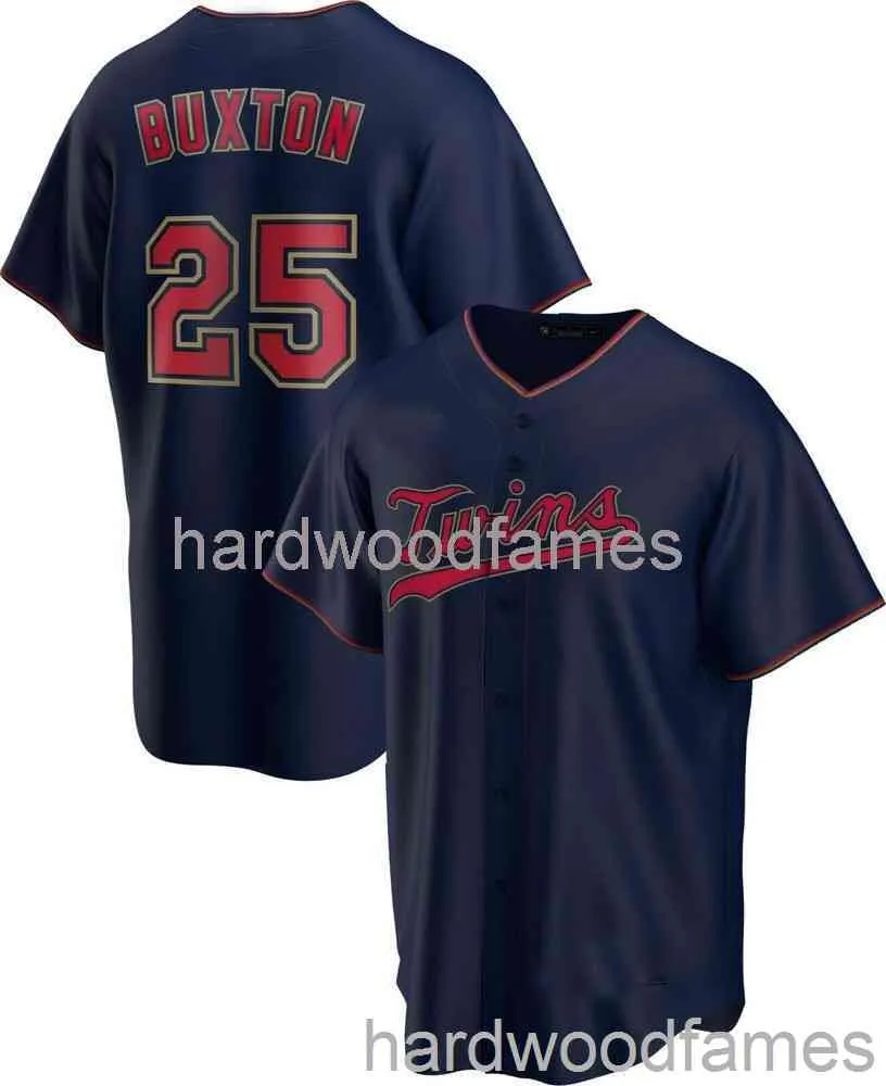 Camiseta personalizada Byron Buxton #25 cosida para hombres, mujeres, jóvenes y niños, camiseta de béisbol XS-6XL