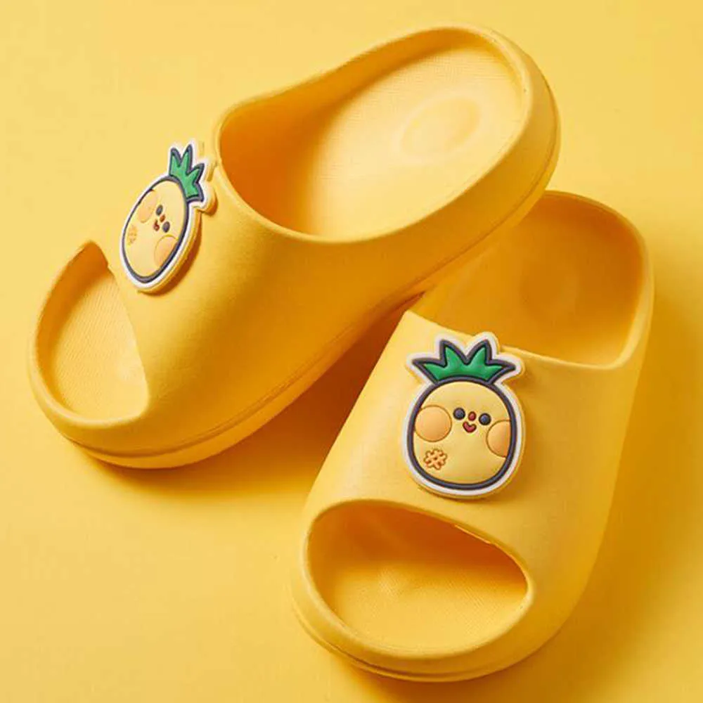 Enfants Pantoufles Pour Garçons Filles D'été Enfants Chaussures De Plage Non-slip Mignon Fruits Diapositives Toddler Doux Intérieur Salle De Bains Sandales qq309 210712