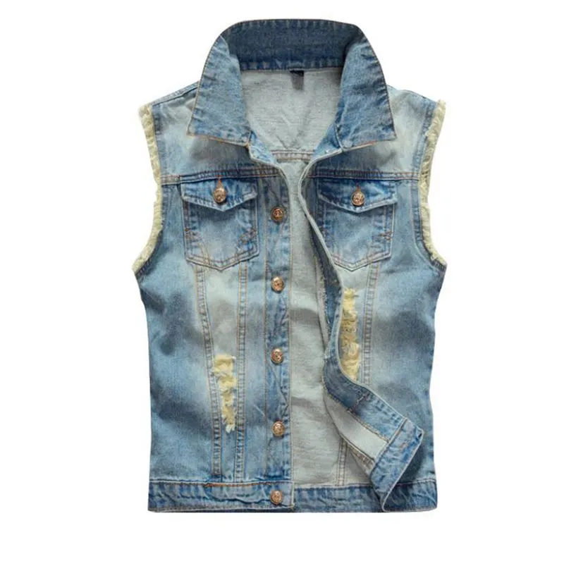 Vintage denim vest mens new arrivals