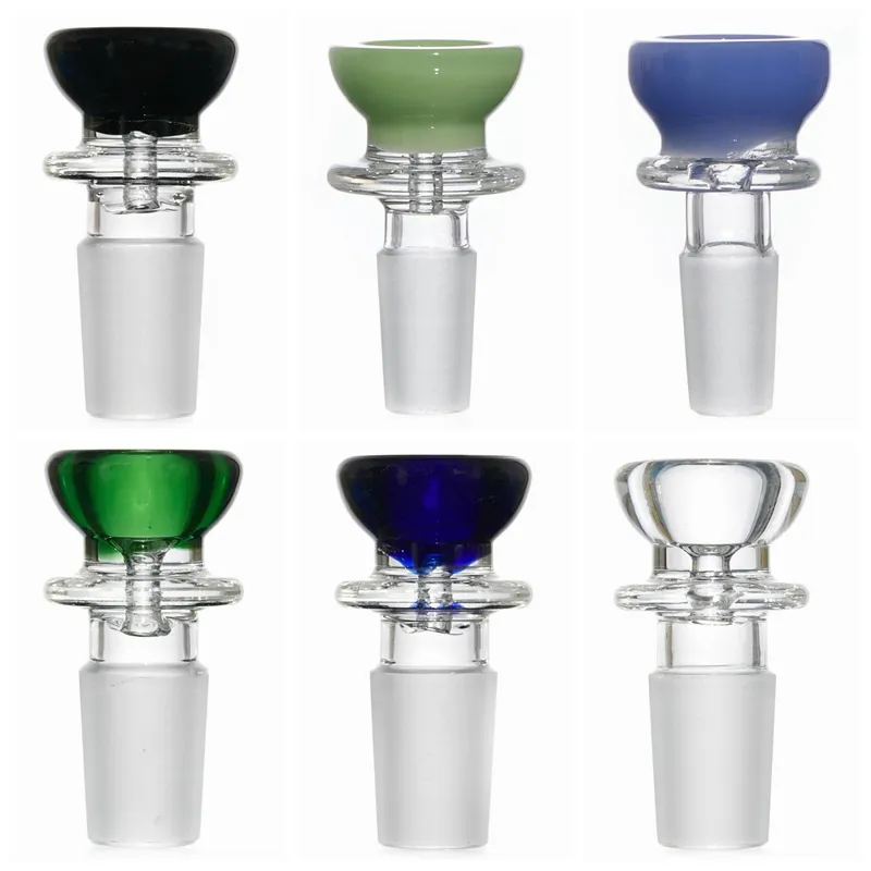 US Colorful Smoking Pyrex Glass Embudo 18MM 14MM 10MM Tazones masculinos Filtro Accesorios para juntas Diseño innovador portátil para plataformas petroleras de narguile Bongs Tubería sin DHL