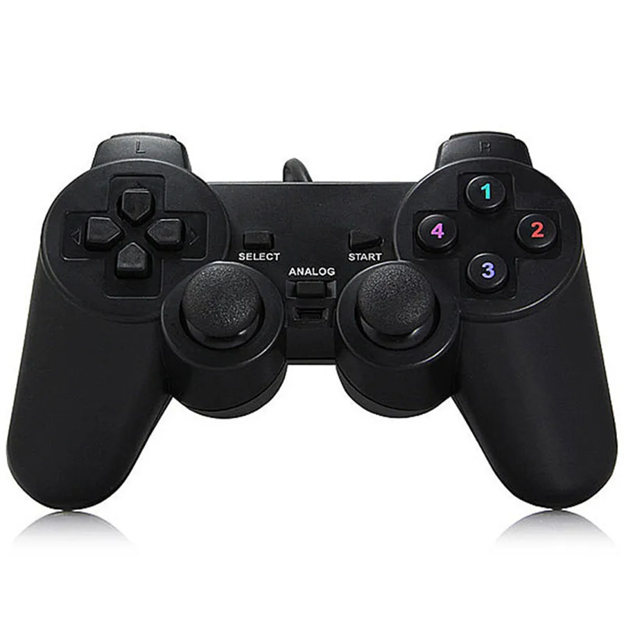 PLAYSTATION用SONY PS2コントローラー用の有線ゲームパッドPS2 / PS2ジョイスティック2振動ショックジョイパッド有線USB PC CONTERE