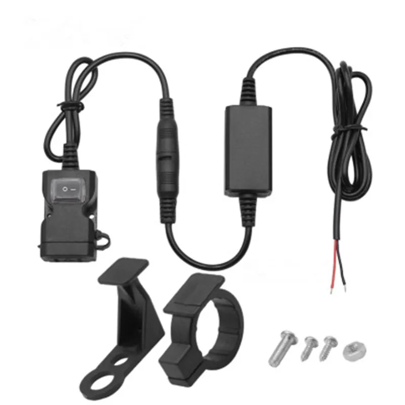 듀얼 USB 포트 3.1A 방수 오토바이 오토바이 핸들 바 충전기 USB 어댑터 전원 공급 장치 소켓 태블릿 GPS 전화 모바일