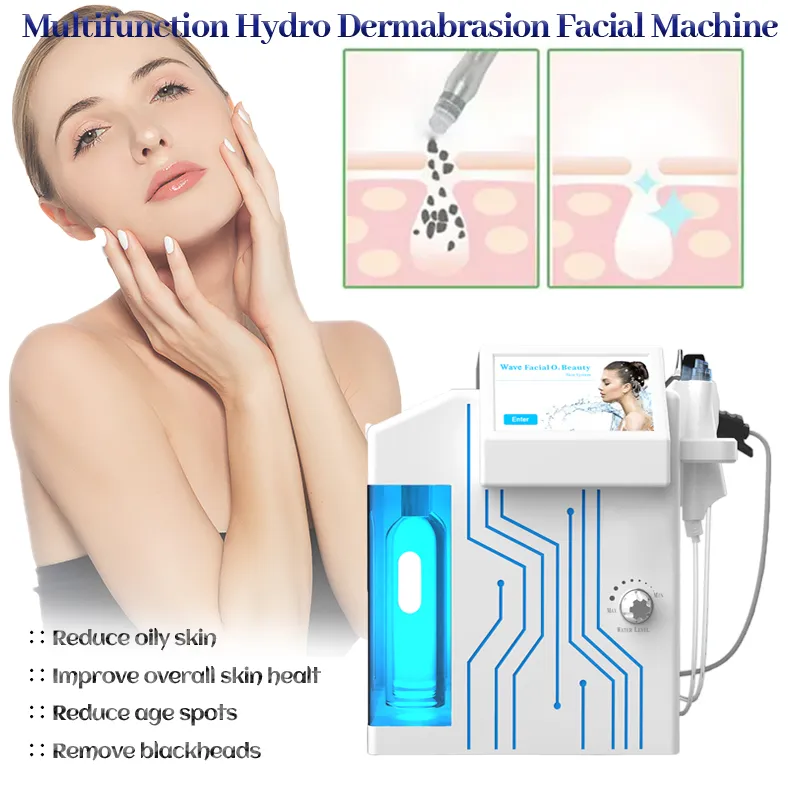 Machine de microdermabrasion de système de soins de la peau de spa pour le nettoyage en profondeur du visage avec fonction de thérapie PDT Équipement de beauté portable 4 en 1 pour soins de la peau