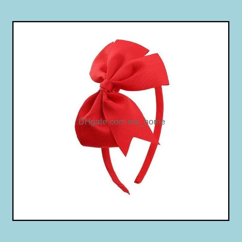 Hair Accessories 2021 Bow Hairband For Girls Handmade Solid Ribbon Headbands With Satin Princess Hoop