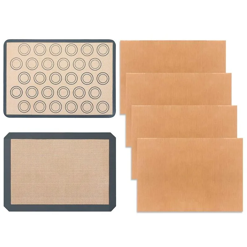 Gereedschap Accessoires Siliconen Bakken Mat Set Non-Stick Half Blad Gebak Herbruikbaar voor Cookie met 4 Pack NonStick Oven Liner