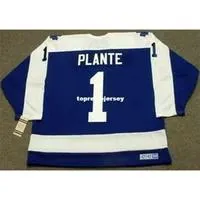 Wholesale Mens Jacques Plante 1972 Ccm Vintage Cheap Retro Hockey Jersey