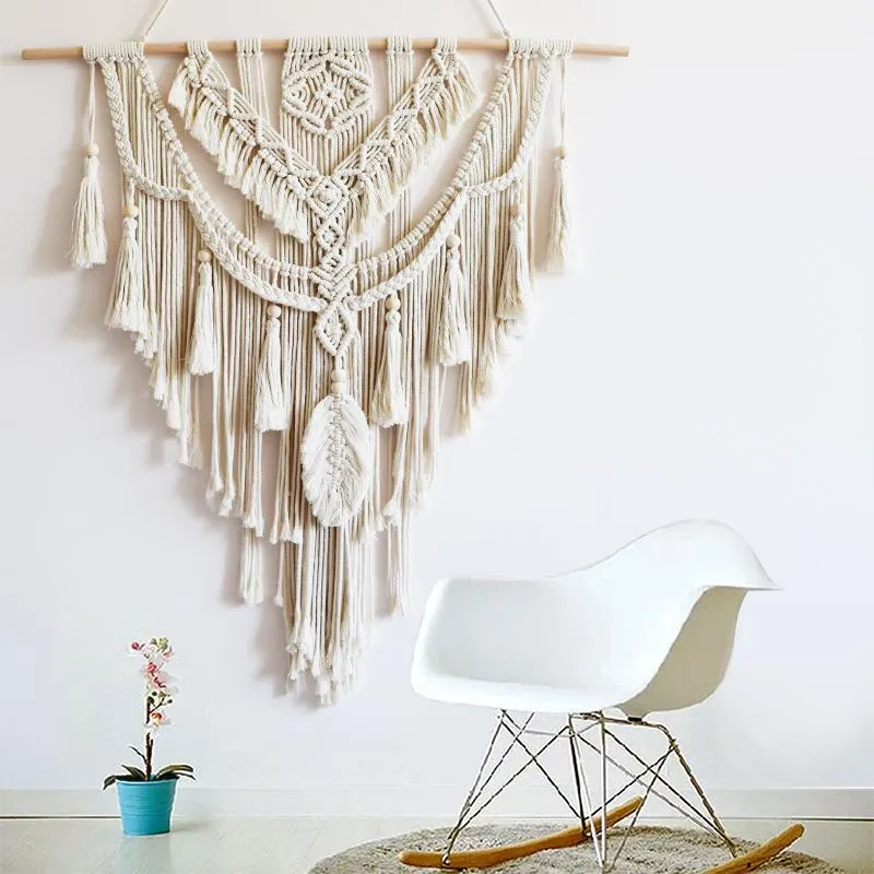Tapestries mode handgjorda väva tapestry vägg hängande boho läcker estetisk vardagsrum dekoration arazzo hem redskap ah50ta