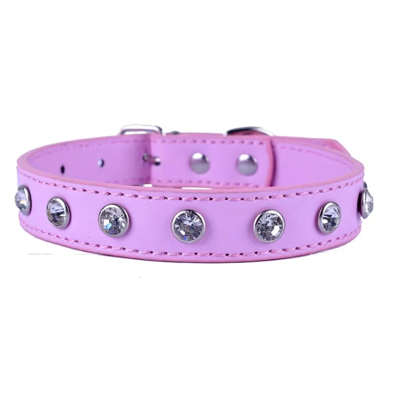 Lupine Dog Collars Amazon Bling Diamante Puppy Collar Red Pink White
