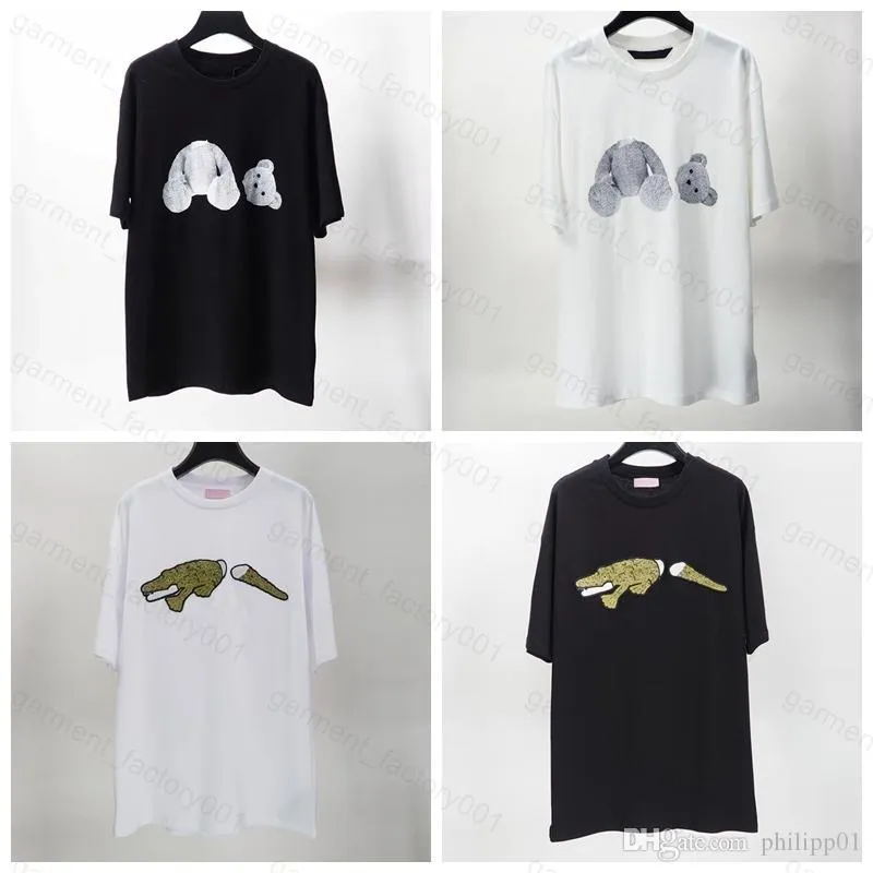 Designer of pa white T-shirt brand Angels t shirt Clothing spray letter short spring summer tide men and women tee top angel bear tshir