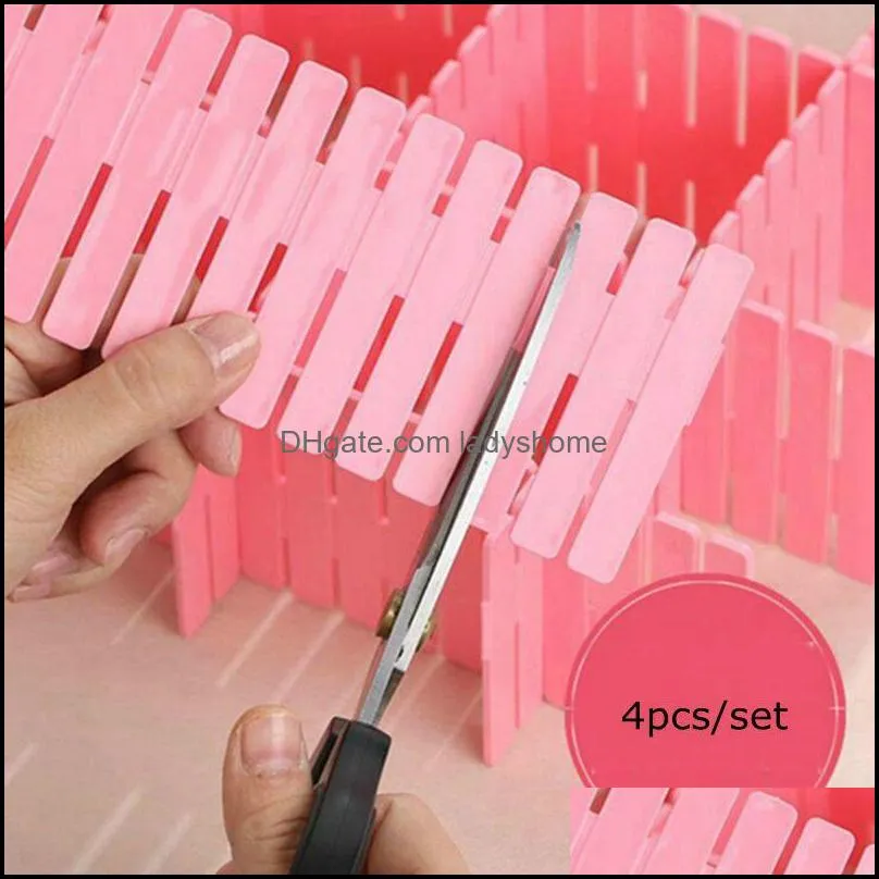 Diy drawers dividers Plastic Grid adjustable drawer divider Household Storage for Home Tidy Closet Makeup Socks Underwear HWD7141