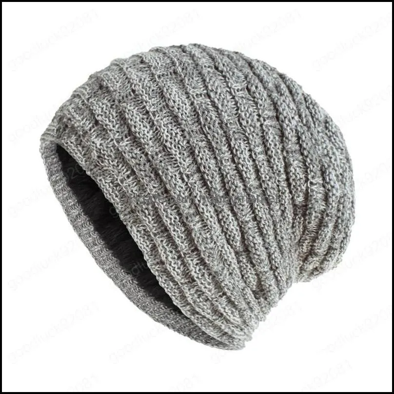 Women Men Winter Warm Beanie Hats Cable Knit Fleece Lining Ski Skull Cap Slouchy Thick Caps Outdoor Sport Wool Hat