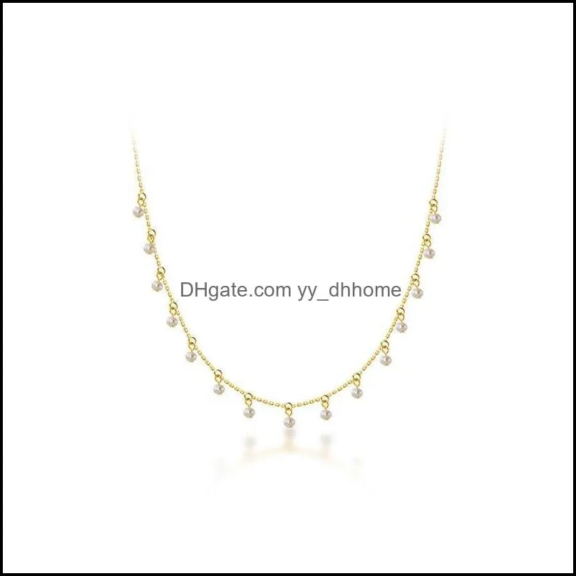 Chains A00981 Classic Natural Freshwater Baroque Pearl Clavicle Choker Necklace For Women 925 Sterling Silver Wedding Jewelry