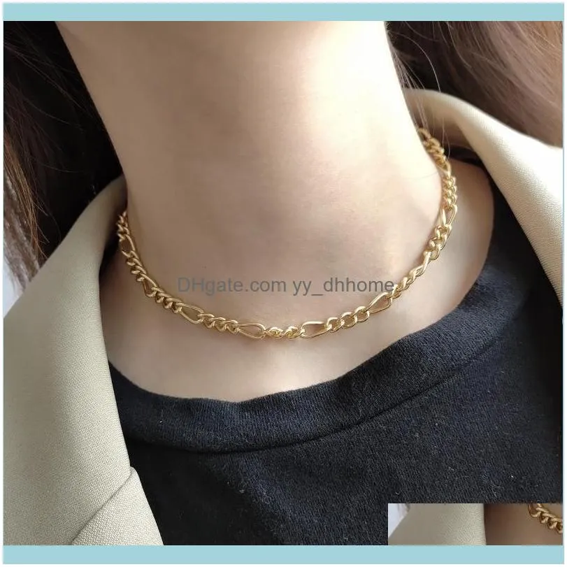 Luxury Chunky Chain Short Necklace Female 925 Sterling Silver Jewelry Ins Style Choker Women Necklaces Birthday Gift Chokers