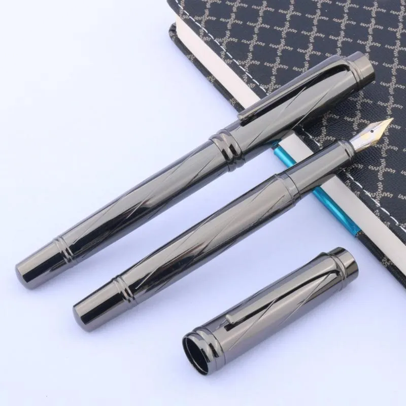 Wholesale Fountain Pens Smooth Trim M Pen Gift Piece Gun Gray