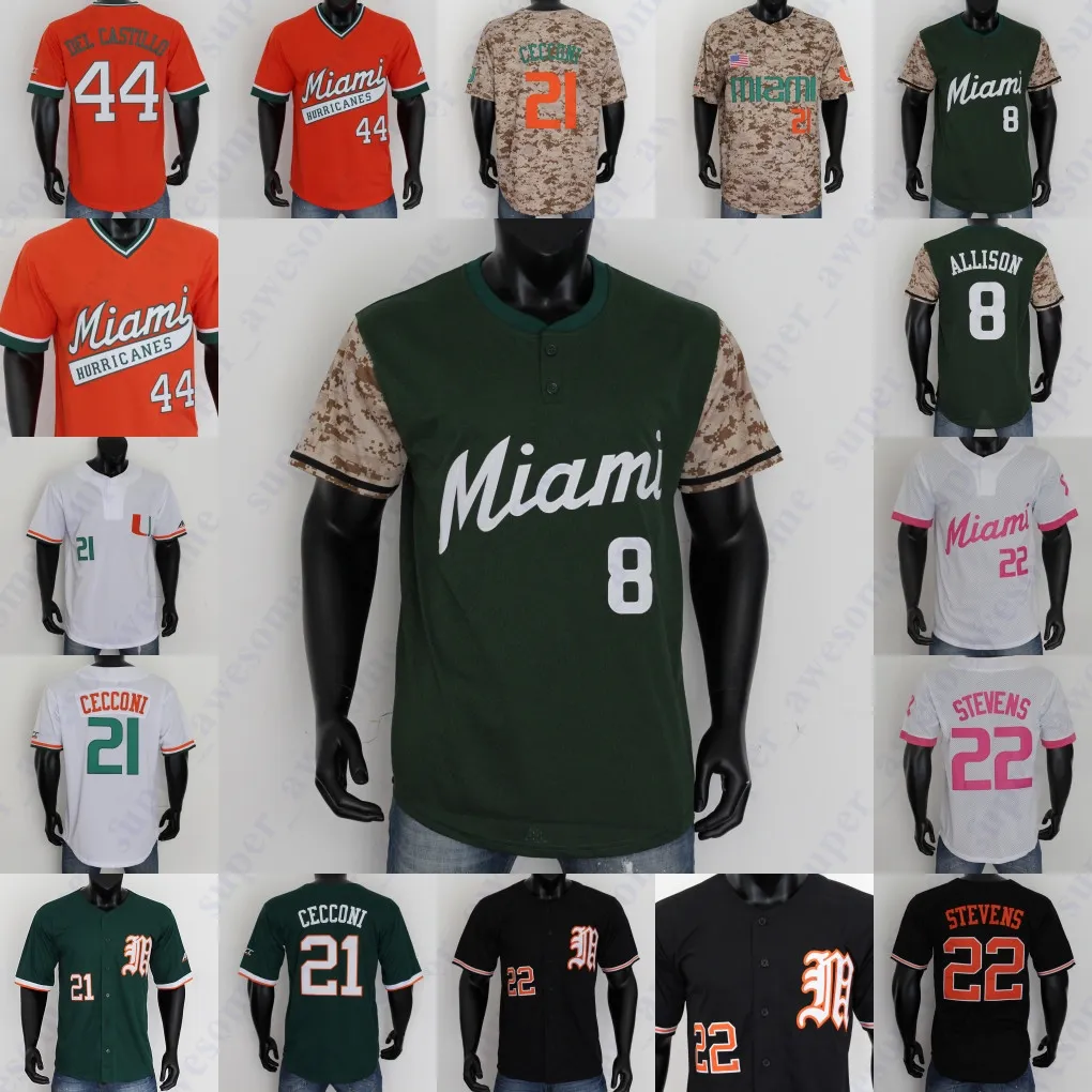 Miami Hurricanes Baseball Jersey Officially Licensed College Team