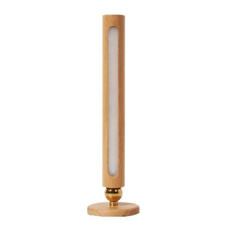 Lampada da parete in legno Luce per interni Ricarica USB Girevole a 360 ° Luminosità regolabile Interruttore tattile Sconce Luci del corridoio Notte