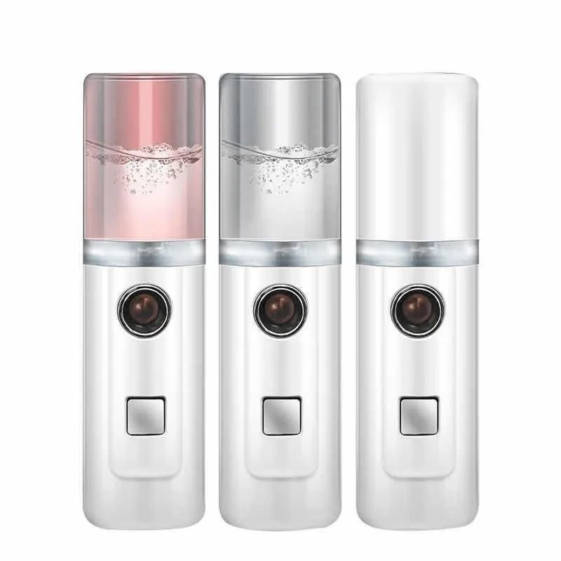 Nano Spray Facial Steamer Hem Använd personlig bärbar ultraljud liten batteri dimma ansikte hudvård