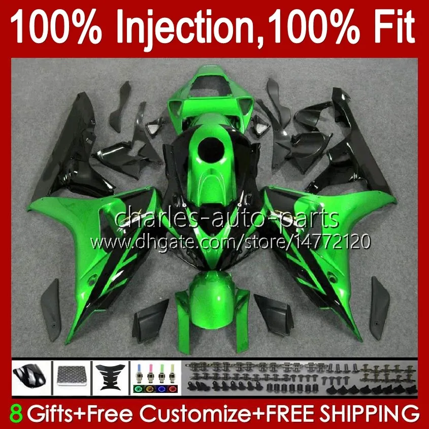 Carrozzeria per stampi ad iniezione per HONDA CBR 1000RR 1000 RR CC 2006 2007 Corpo 59No.109 CBR1000 RR CBR1000-RR 06-07 Verde chiaro 1000CC CBR1000RR 06 07 Carenatura moto OEM