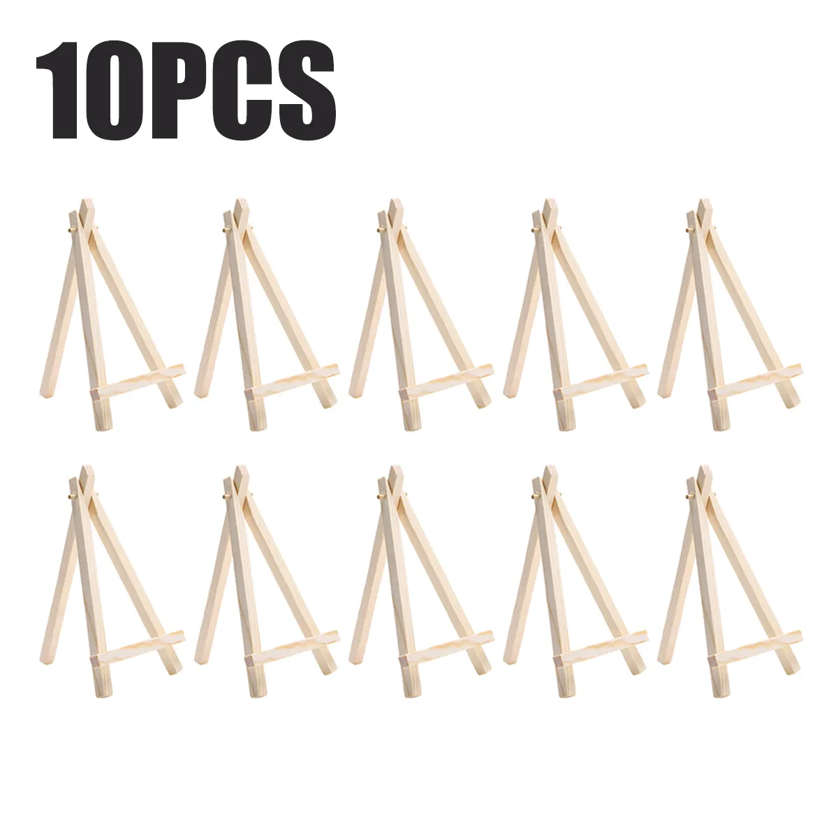 10pcs/set Wooden mini easel Stands Table Card Stand holder Small Picture Display Stand for Home Party Wedding Decoration
