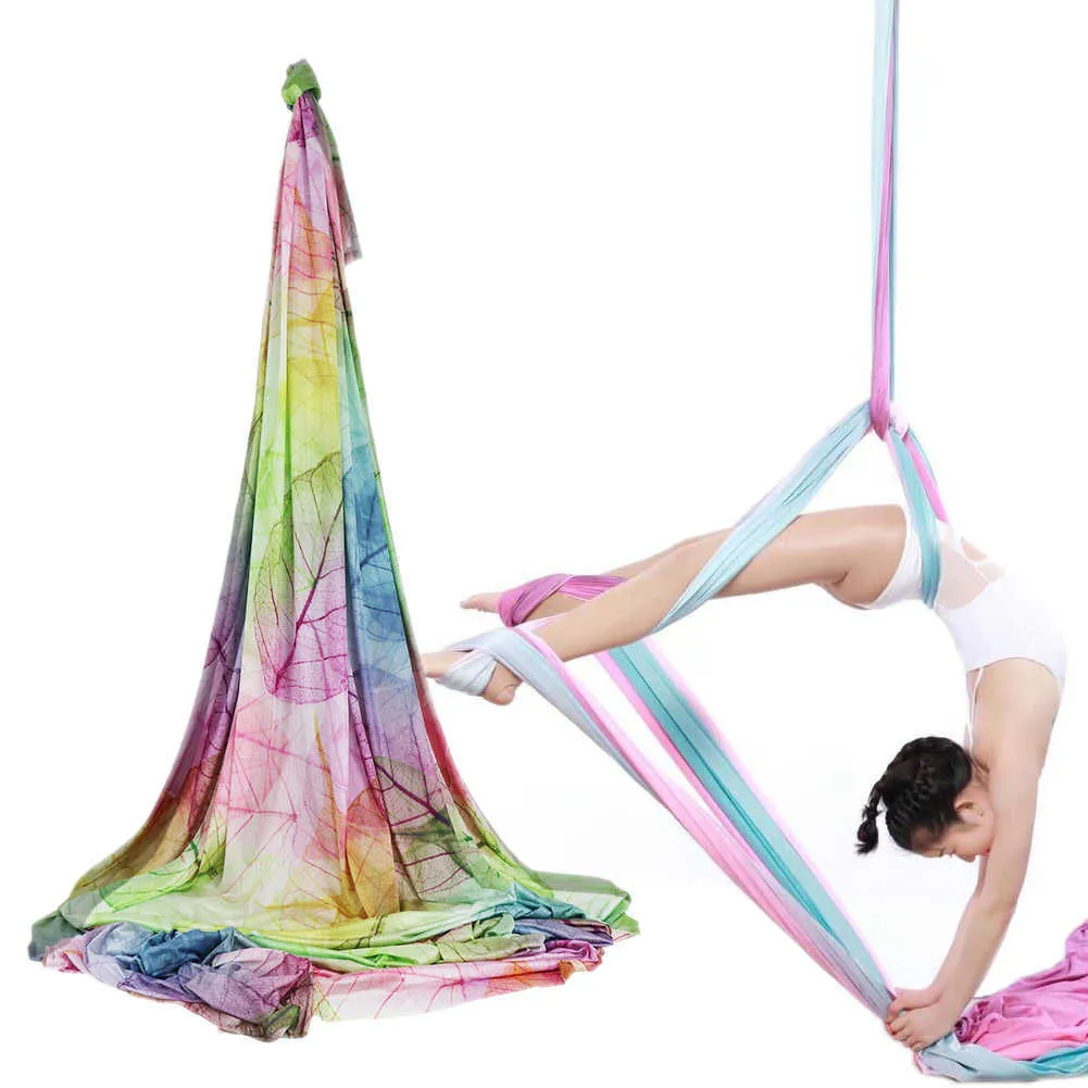 Toute vente Yoga hamac soie aérienne jouet balançoire tissu Anti-gravité ceintures Fitness pour la maison minceur et façonnage H1026