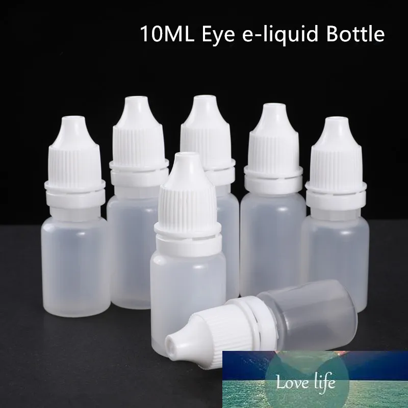 Tom 10 ml pressbar plastflaska för ögonvätska oljelimmermatkvalitet PE Förvaringsbehållare 10st / parti