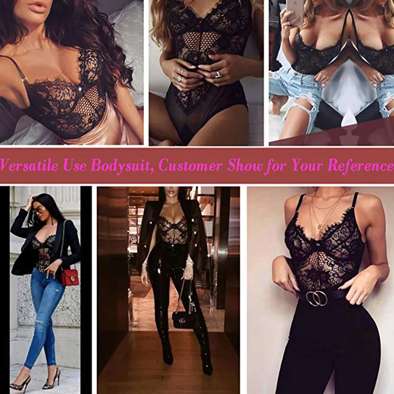 Comeonlover Womens Lace One Piece Push Up Lace Bodysuit Sling V Neck,  Sleeveless, Backless, Solid Slim Fit Perfect For Parties And Streetwear  RE80408 210303 From Lu04, $12