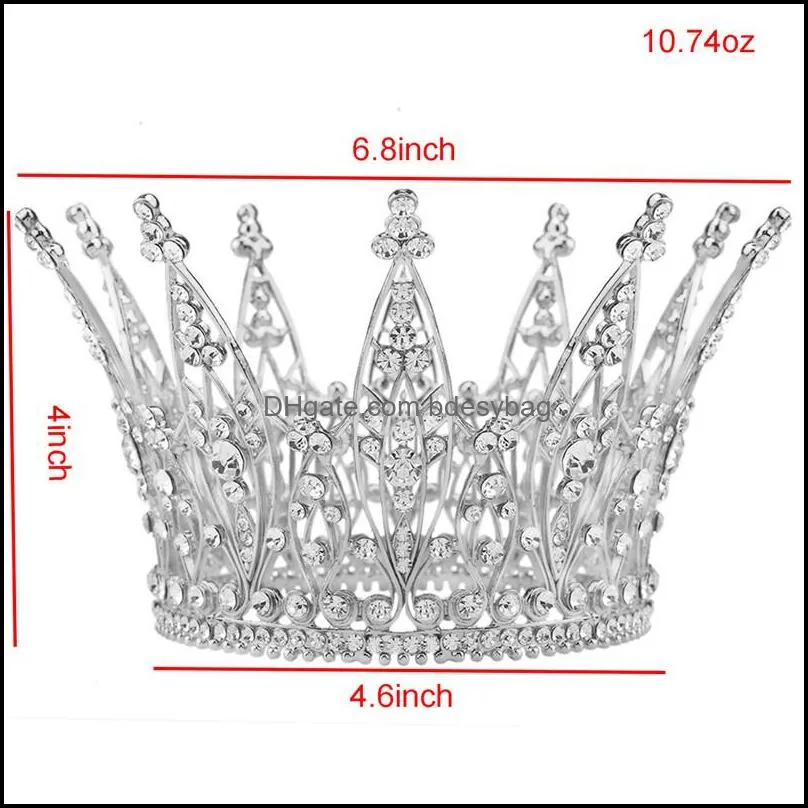 Other Elegant Design Clear Crystal Queen Tiaras And Crowns Pageant Wedding Bridal Party Diadema Hair Accessories For Women 2021