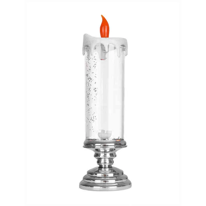 Color Changing Rotating Glitter LED Candle Flameless Romantic Crystal Electronic Night Light 2024 Xmas Decor