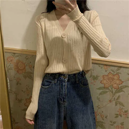 WERUERUYU Ribbed Knitted Black Cardigan Kmart For Women Autumn
