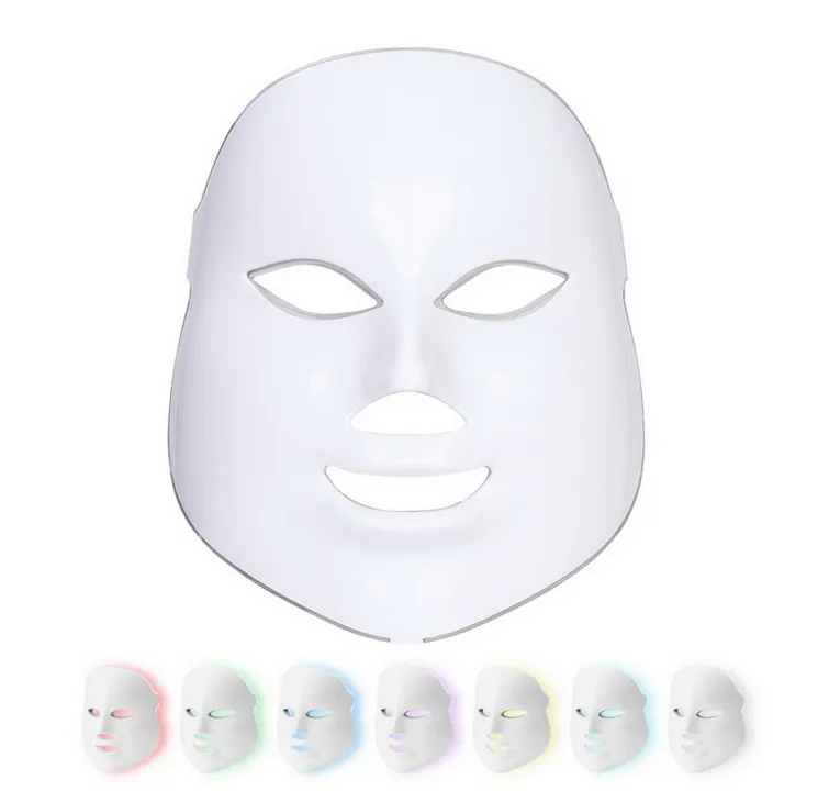 7-farbige LED-Gesichtsmaske, Hautverjüngung, Falten, Akne-Entfernung, Therapie, Aufhellung, Straffung, Schönheitsausrüstung für den Salon-SPA-Einsatz