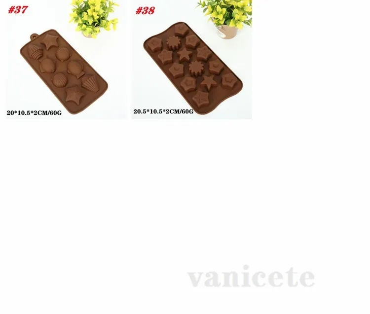 Выпечка силиконовые шоколадные плесени сердца круглые пирамиды мультфильм животных дизайн силиконовые формы 3D желе и конфеты плесени выпечки ZC041