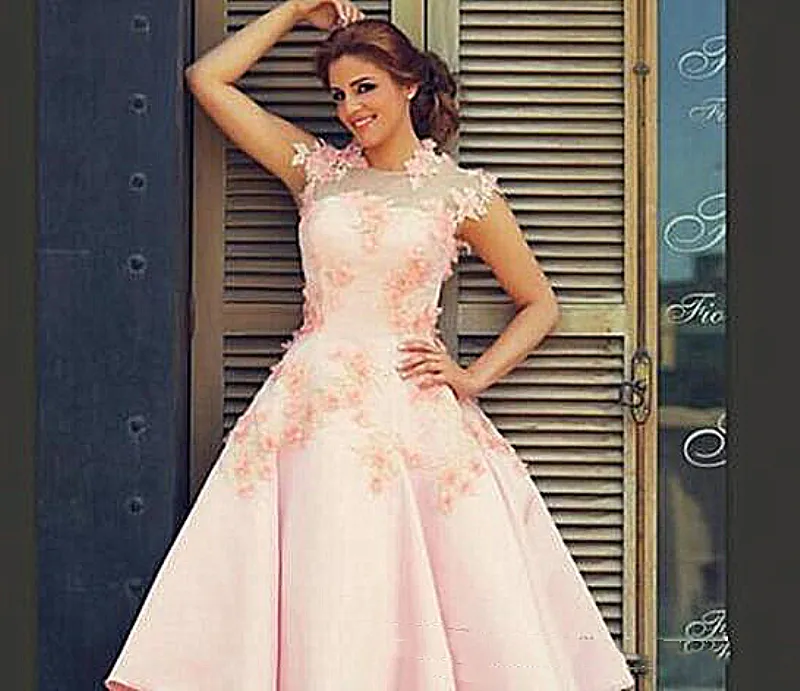 light pink cute dress Hot Pink Satin High Low Prom Dress, Cute Sweetheart Neck Evening Party