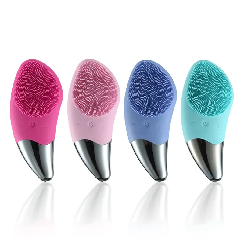 Wholesale Portable Sonic Electric Facial Silicone Facial Cleanser Brush