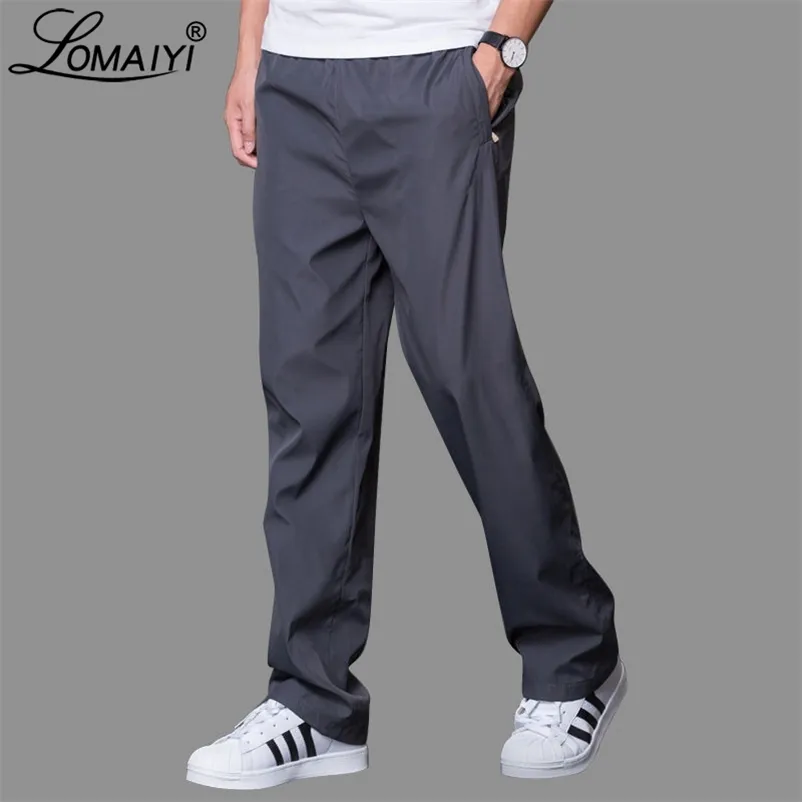 Plus Size 6XL Męskie Lato / Jesień Spodnie Mężczyźni Spodnie Casual Męskie Oddychające Szybkie Dry Spodnie Męskie Luźne Szerokie Nogi Spodnie AM412 210723