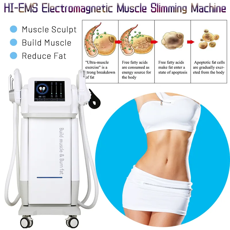 Hot EMSlim muscle build hiemt machine butt lift body slimming and shaping beauty equipment with 4 handles