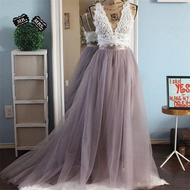 Real Photo Long Tulle Tutu Jupe Longue Femmes Étage Longueur Balayage Train Maxi Jupes Demoiselle D'honneur Prom Party Jupe faldas mujer moda 210311