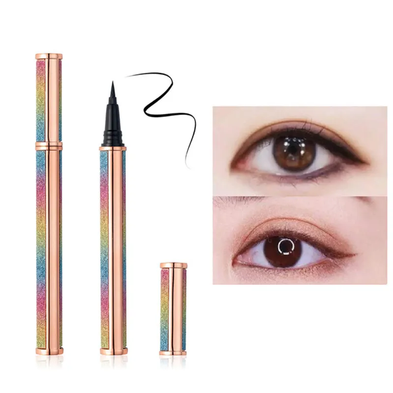 Hot New Makeup 9 styles Self-adhesive Eyeliner Pen Glue-free Magnetic-free for False Eyelashes Waterproof Eye Liner Pencil Top Quality