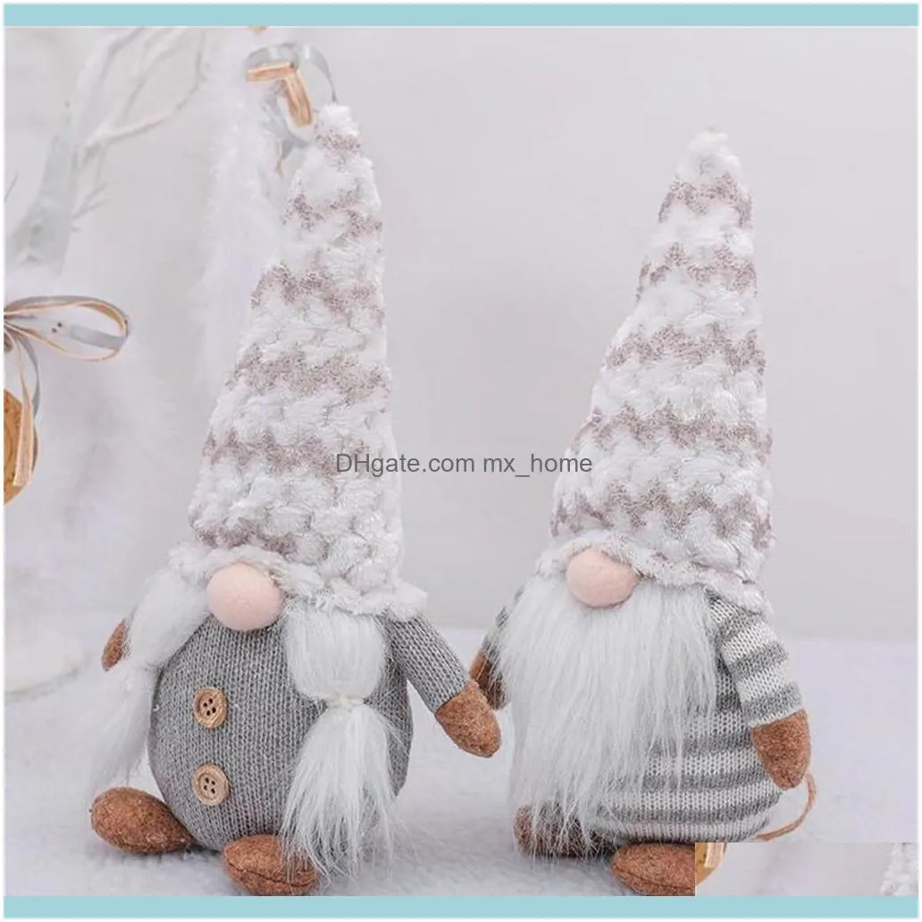 Christmas Swedish Santa Gnome Plush Doll Wool Cute Ornaments Handmade Elf Toys Xmas Home Party Decor Gift Hot Sale 201127