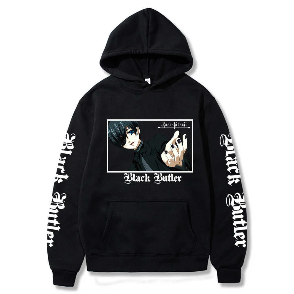 Japan Black Butler Anime Hoodies Ciel Phantomhive Print Sweatshirt