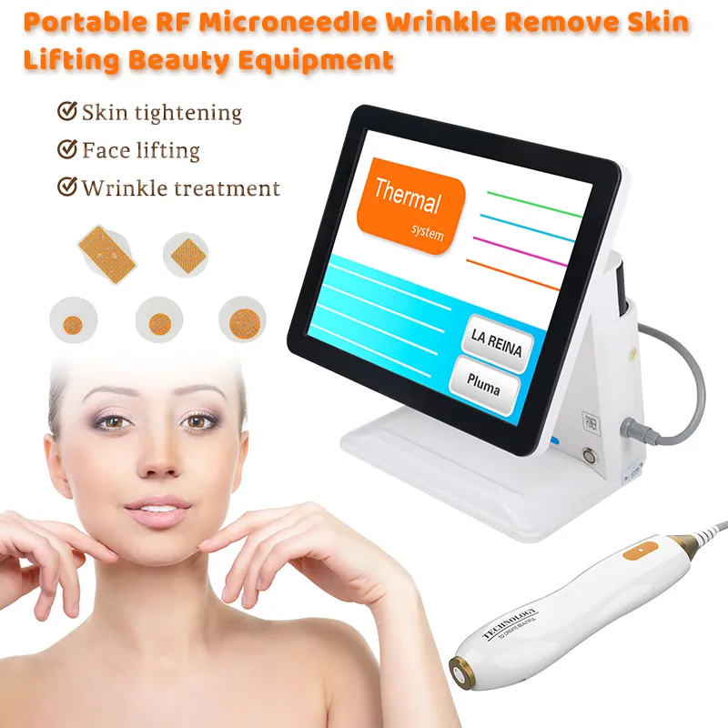 Apparecchiatura di rimozione della grinza di Microneedle della macchina di bellezza di cura di pelle facciale termica frazionaria portatile di rf