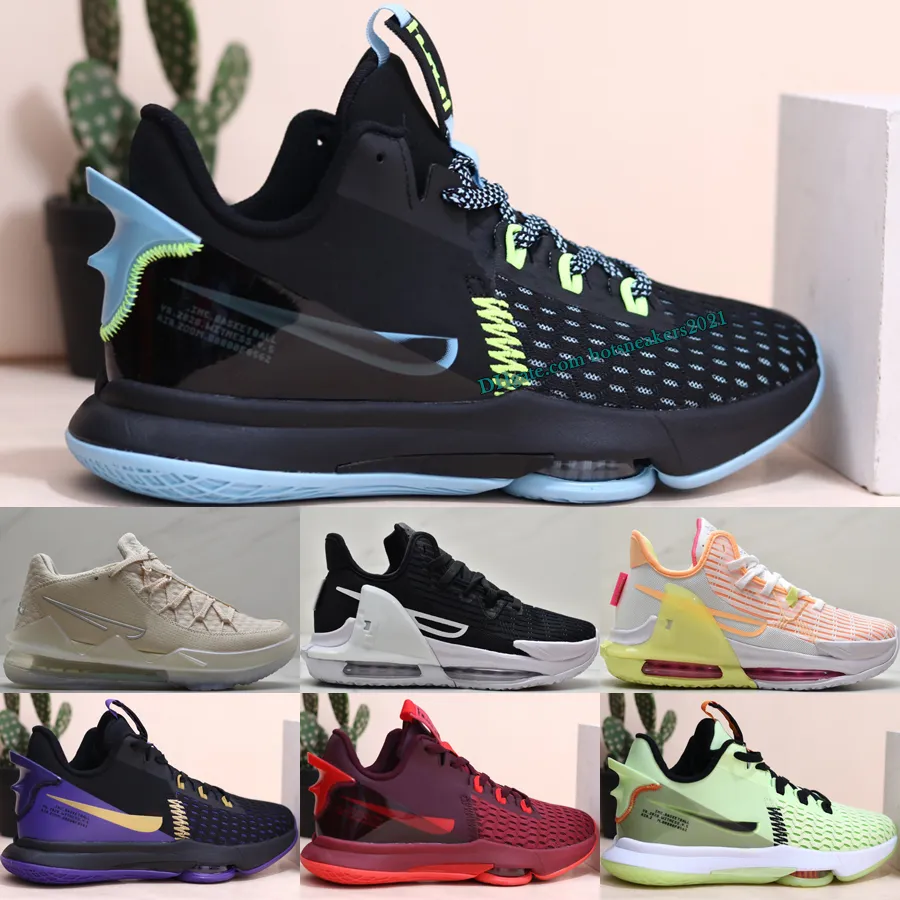 Alta qualidade lebroned testemunha 6s 5s ep basquete shoes lebrones 17s creme preto metálico luz prata luz azul fúria escuro obsidiano branco persa violeta sneakers esportes