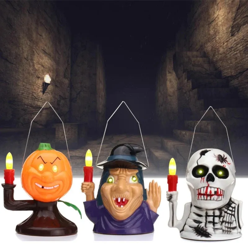 Halloween Party Home Decoration levererar bärbara lysande spöklampor för barn barn gåva