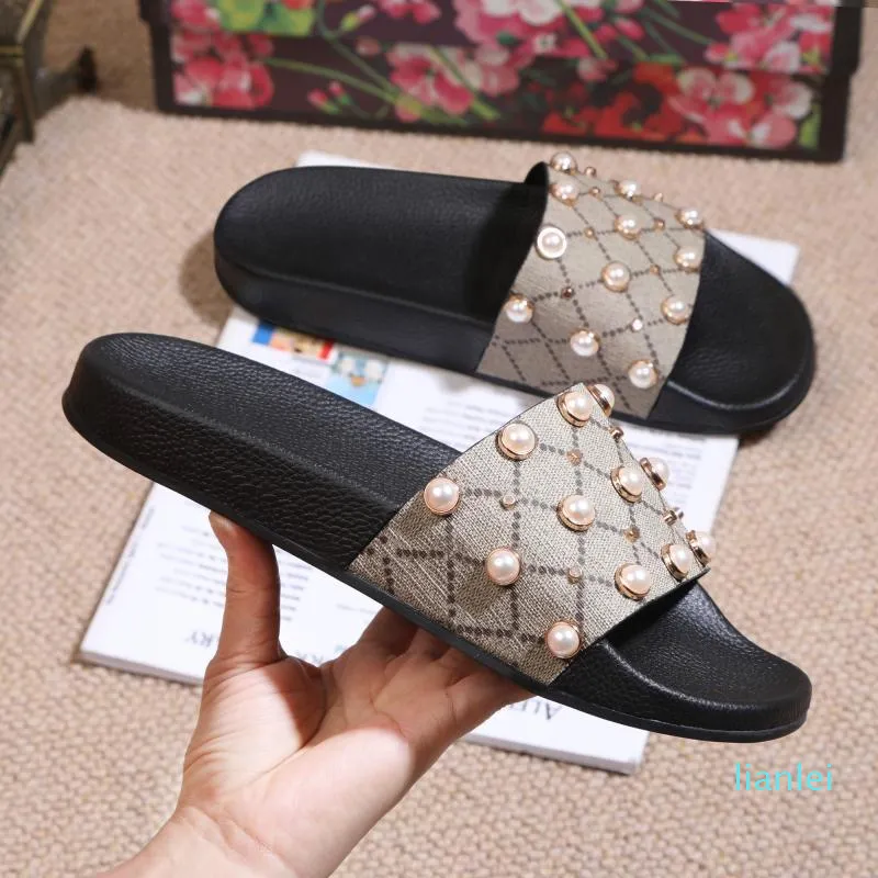 designer Mens Womens Rubber Slippers Sandals Shoes Slide Summer Fashion Wide Flat Flip Flops Size EUR36-EUR45