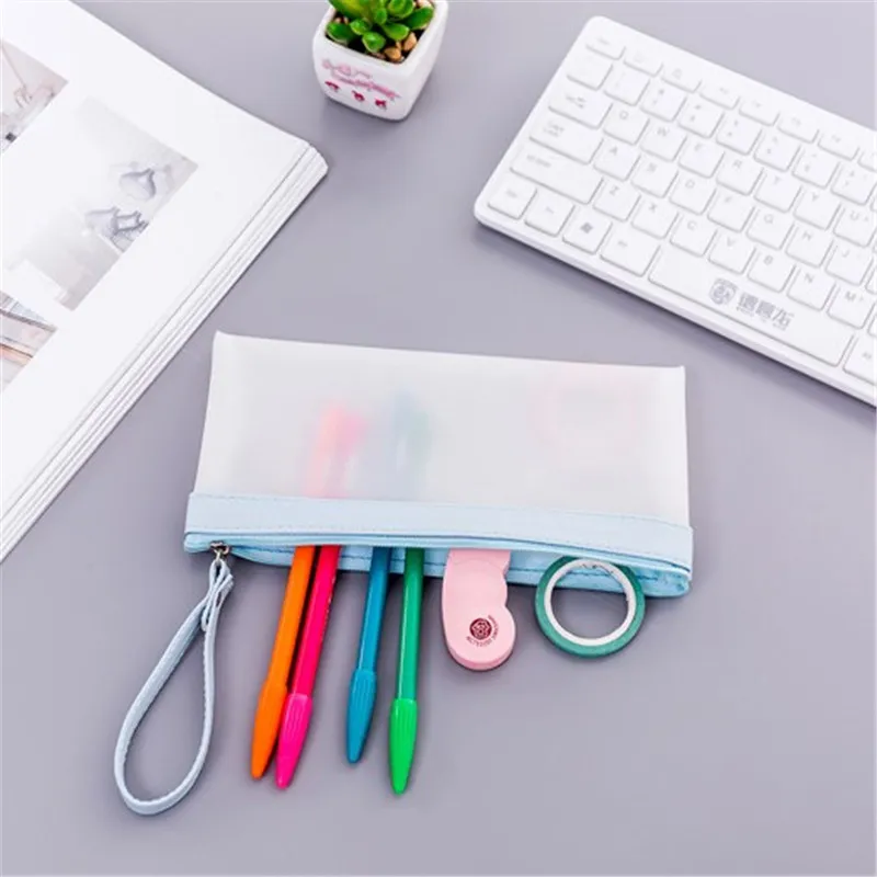 Pencil Bag Transparent School Pencil Case Large Capacity Pen Bag Case For Kid Gift Office Supplies Creative yq02931
